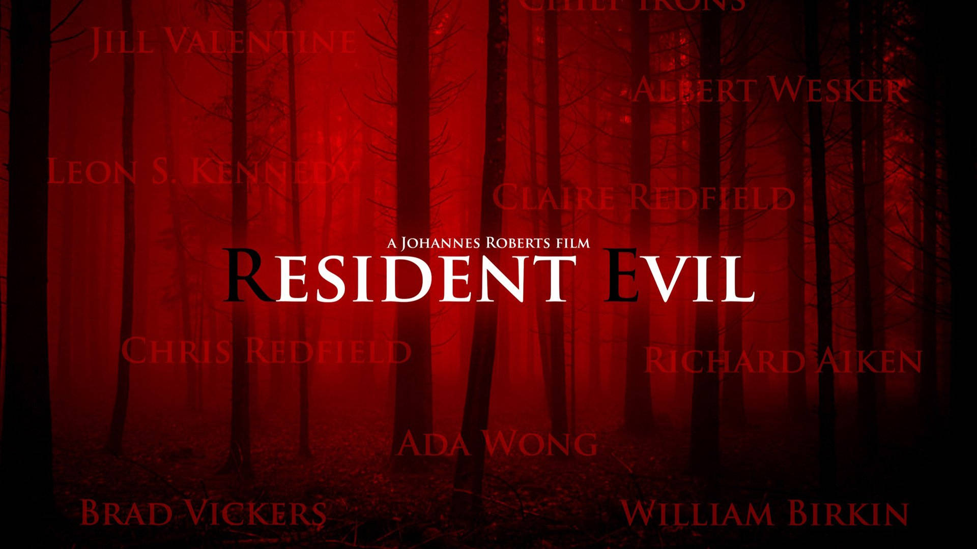 Resident Evil Velkommen til Raccoon City Navne Patio Baggrund. Wallpaper