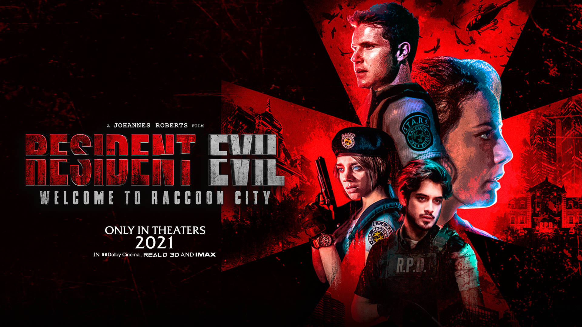 Pósterde Resident Evil: Bienvenido A Raccoon City. Fondo de pantalla