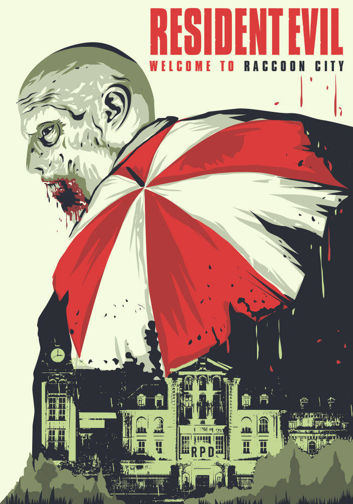 Resident Evil Welcome To Raccoon City Zombie Umbrella Wallpaper