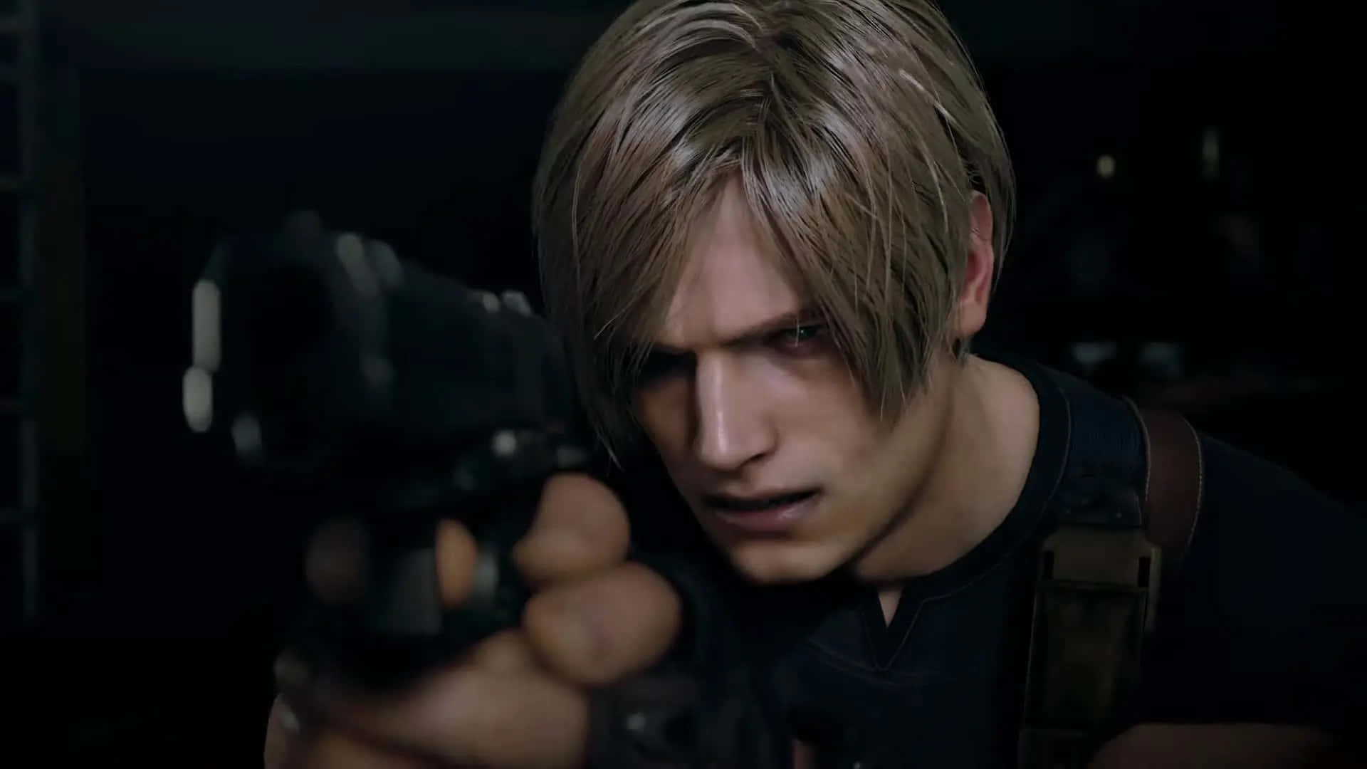 Resident Evil2 Remake Leon Aiming Wallpaper
