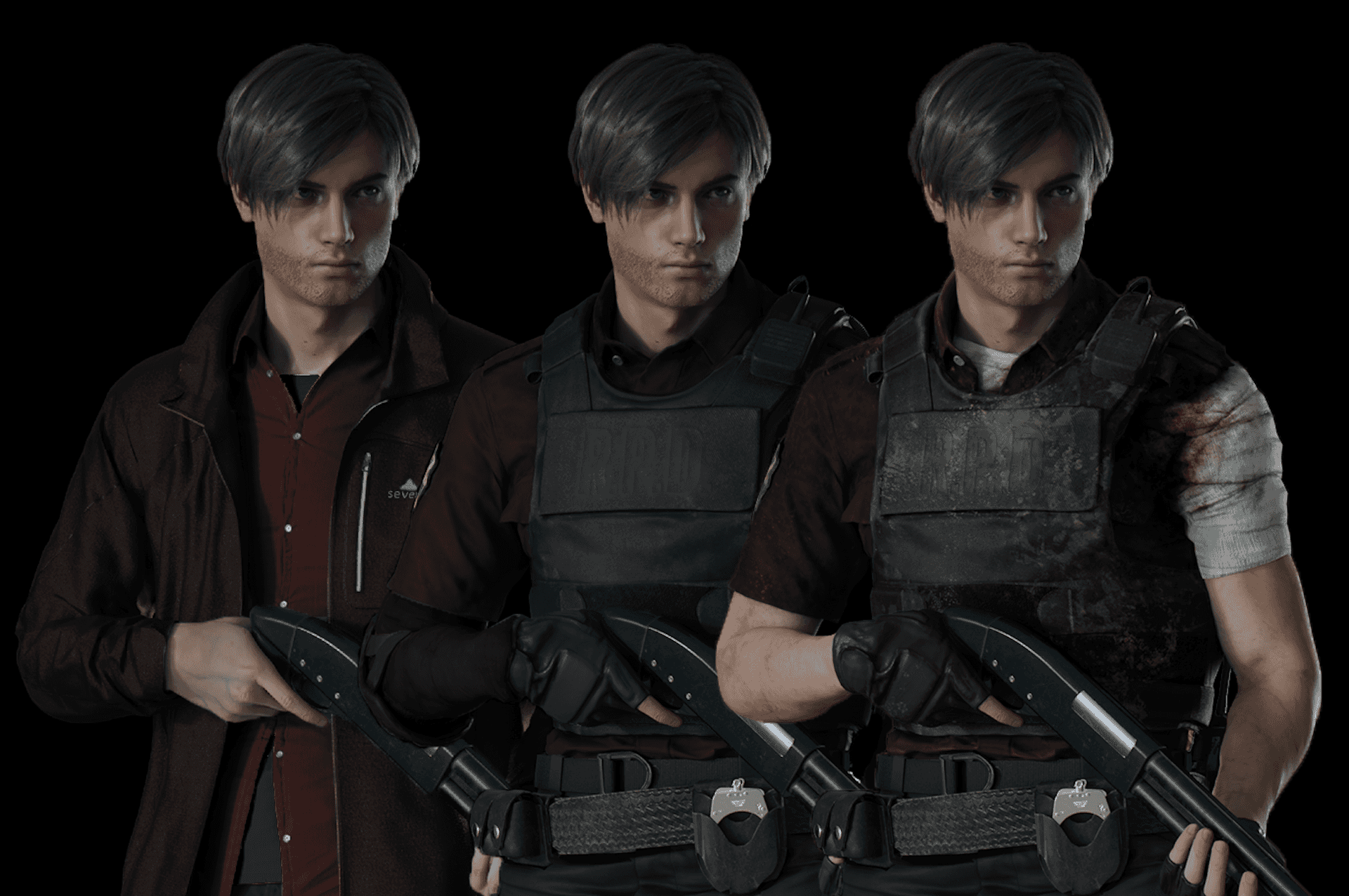Resident Evil2 Remake Leon Costume Variations Wallpaper