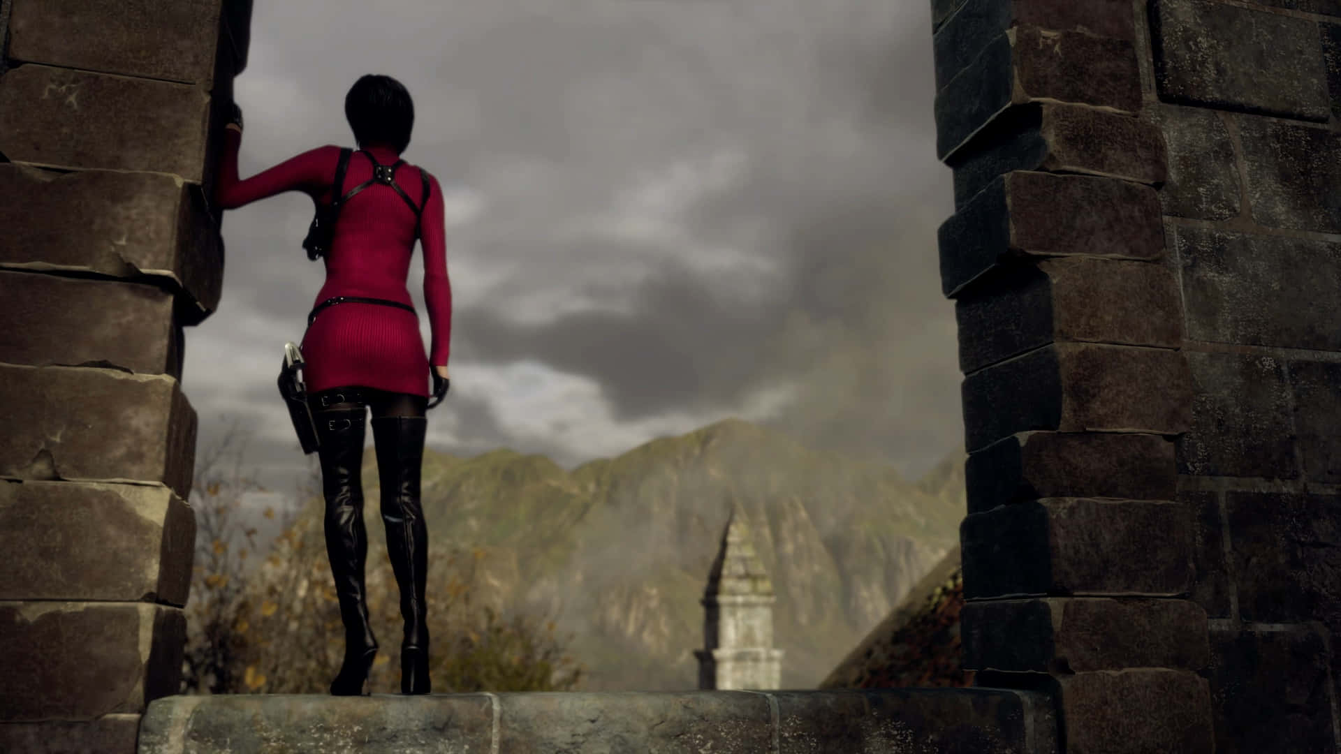 Resident Evil4 Remake Mysterious Woman Wallpaper