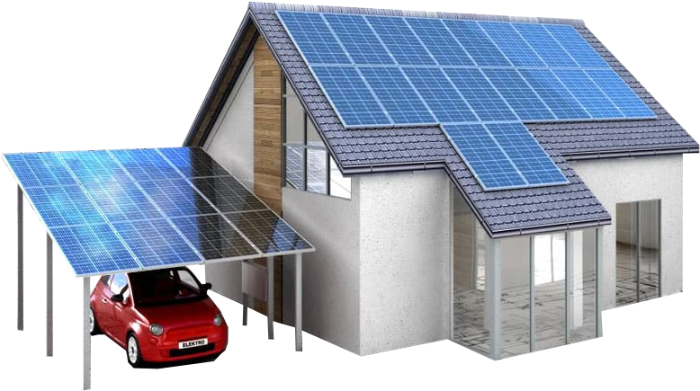 Residential Solar Panelsand Carport PNG