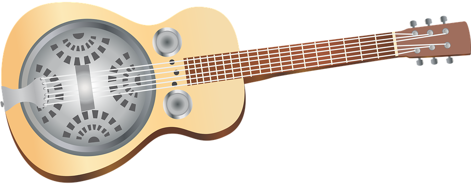 Resonator Guitar Illustration PNG