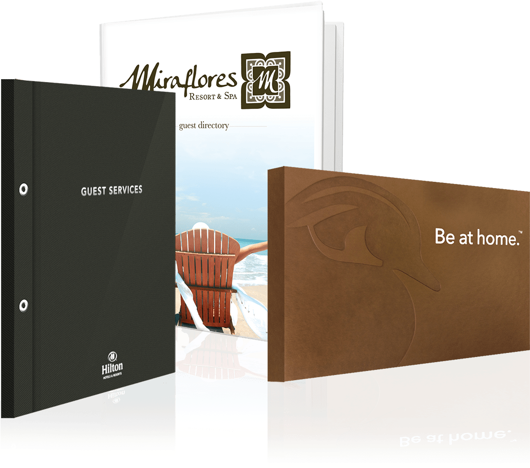 Resort Branded Guest Information Folders PNG