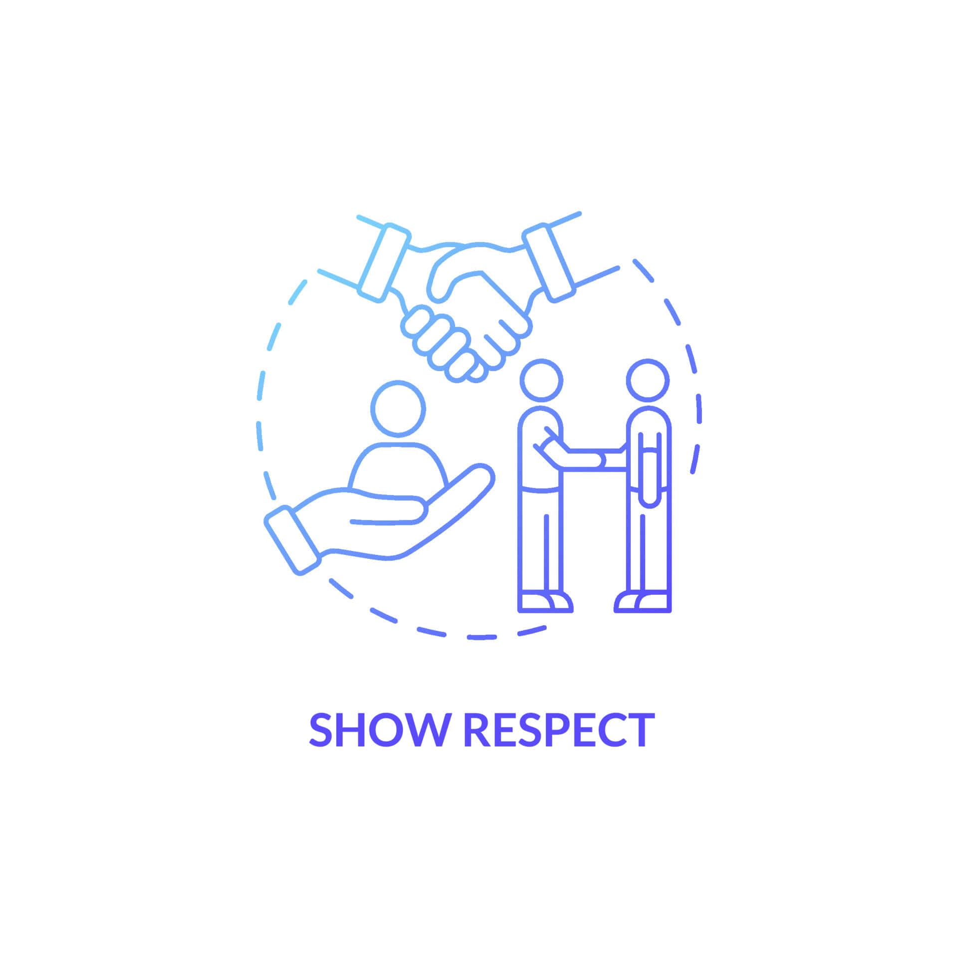 Show Respect Line Icon