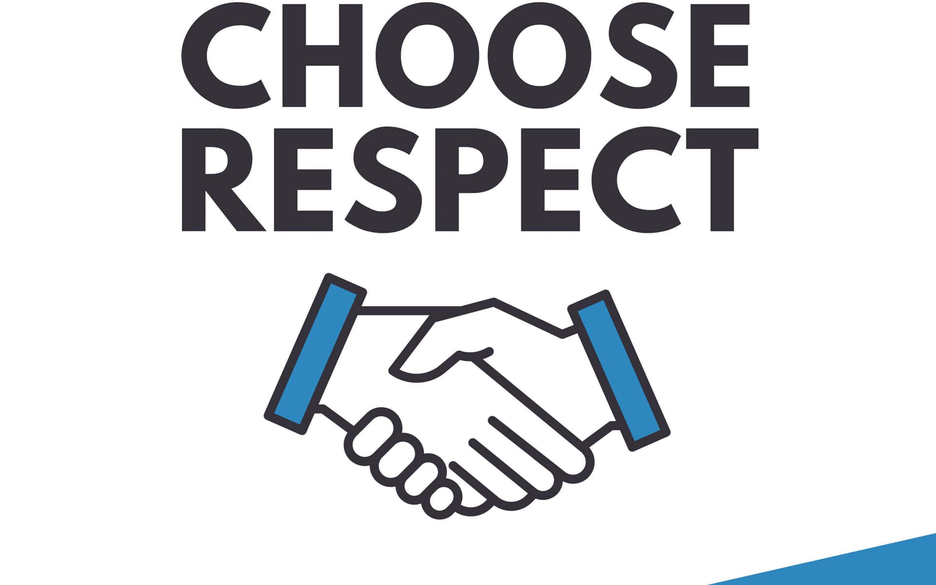 choose respect logo with two hands shaking