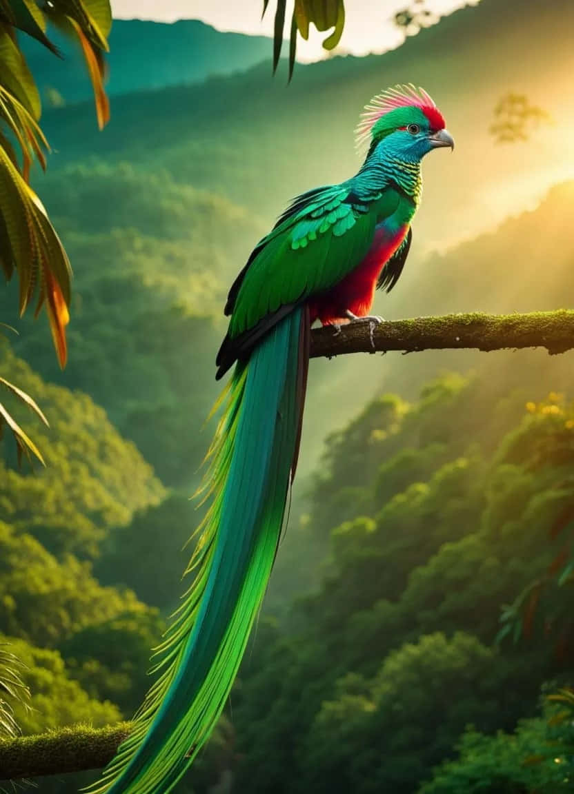 Resplendent Quetzal Tropical Forest Wallpaper