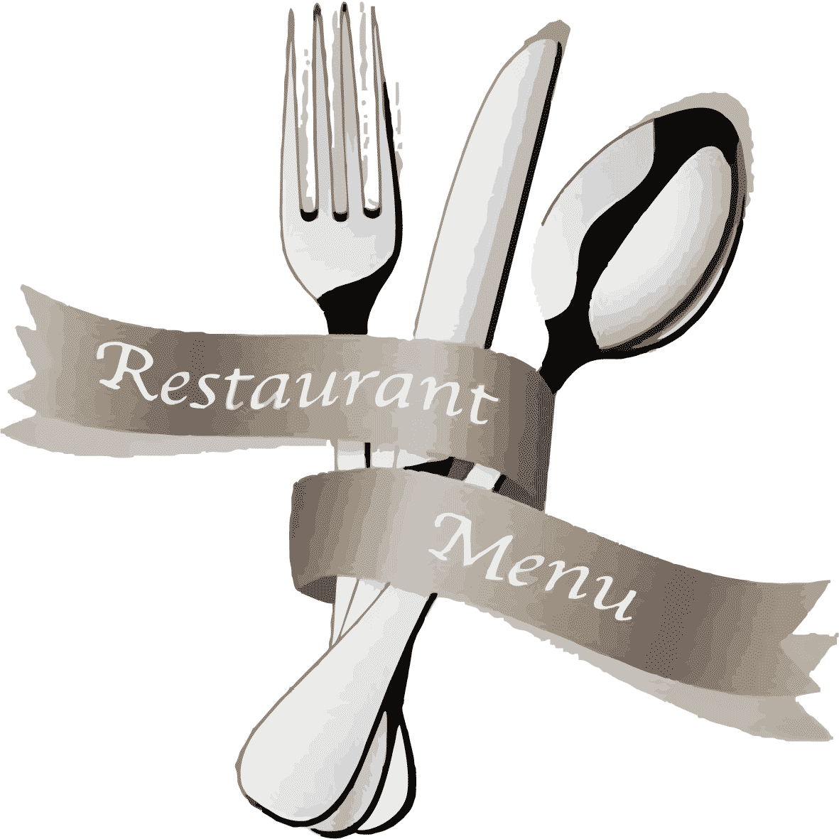 Restaurant Menu Cutlery Graphic PNG