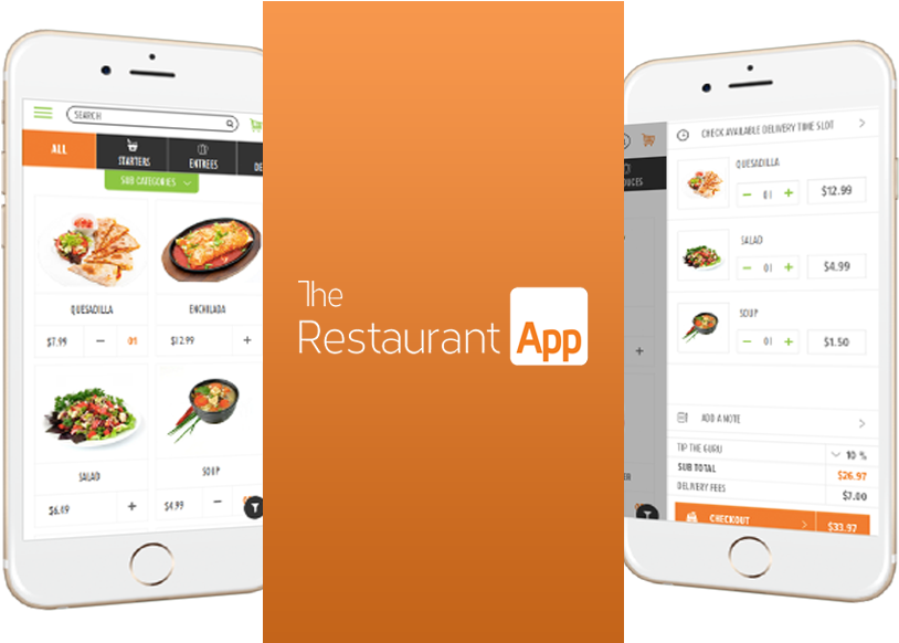 Restaurant Ordering App Interface PNG