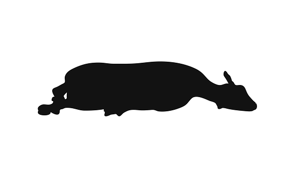 Resting Sheep Silhouette PNG