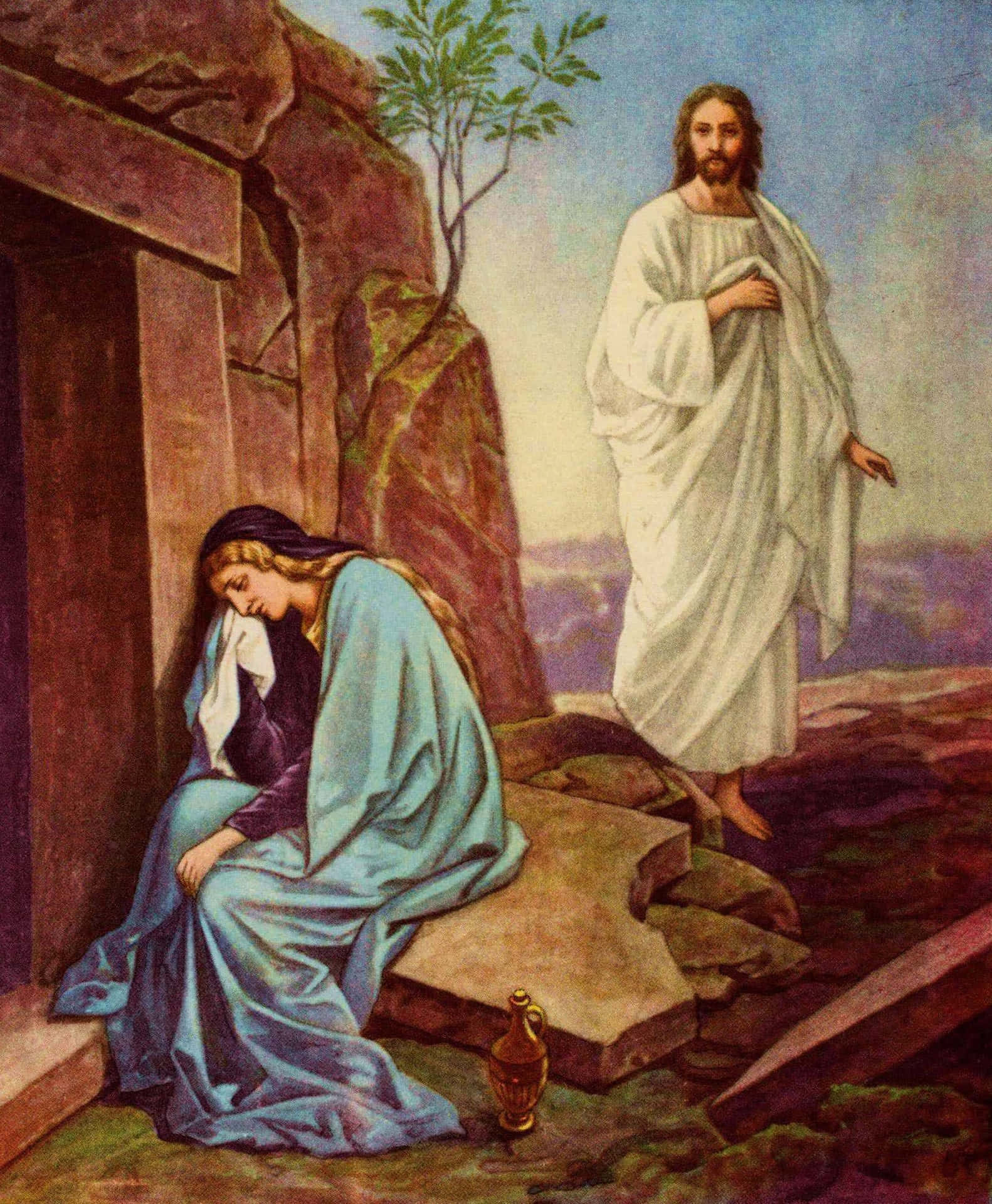 Jesusoch Kvinnan Vid Graven.