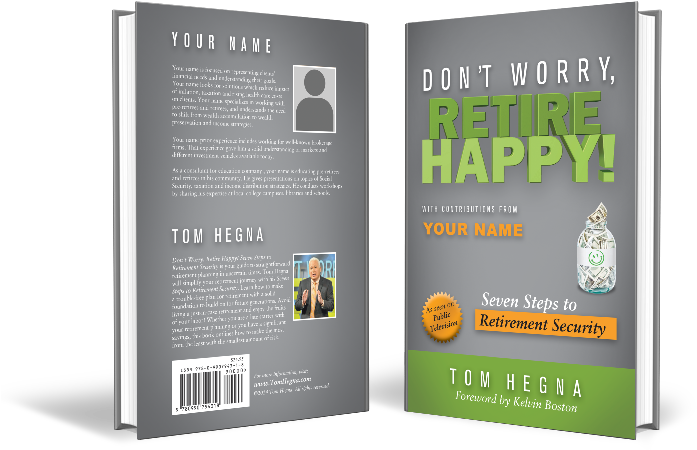 Retire Happy Book Cover PNG