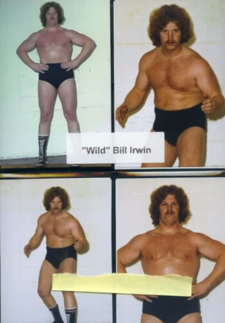 Pensioneret amerikansk professionel wrestler Bill Irwin Collage Wallpaper Wallpaper