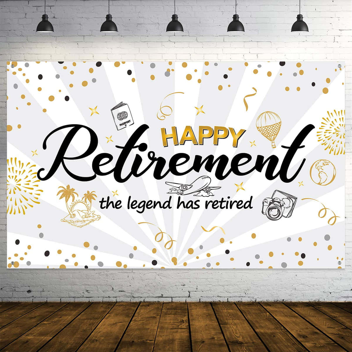 Happy Retirement Banner Backdrop