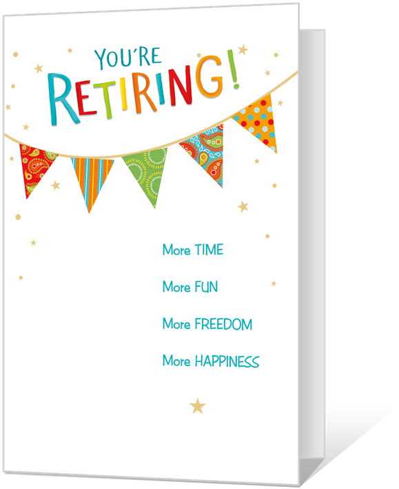 Retirement Celebration Greeting Card PNG