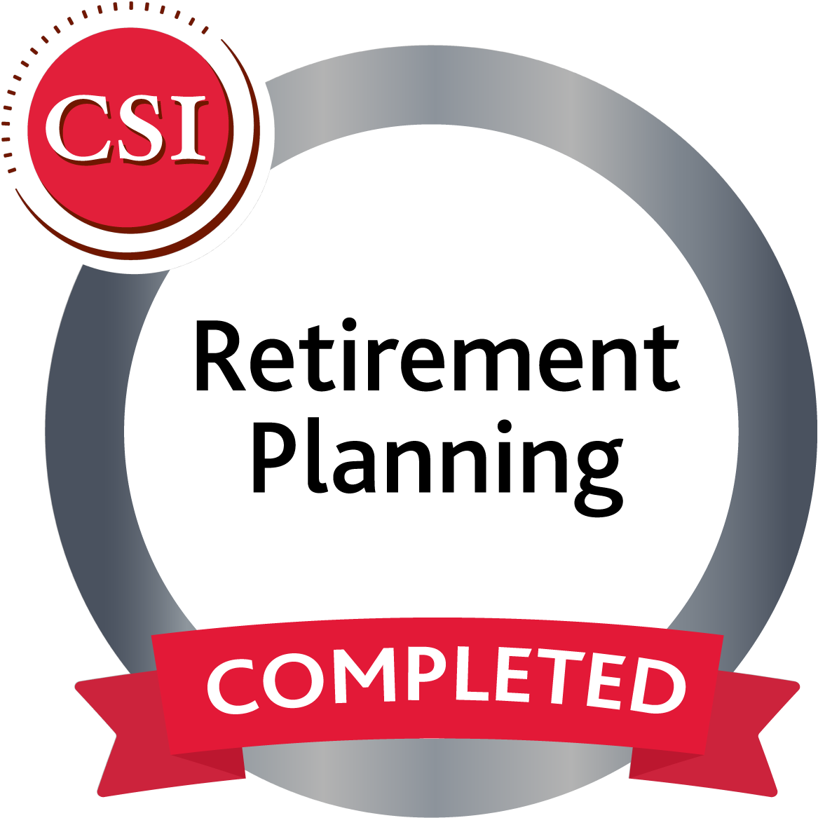 Retirement Planning Completion Badge PNG