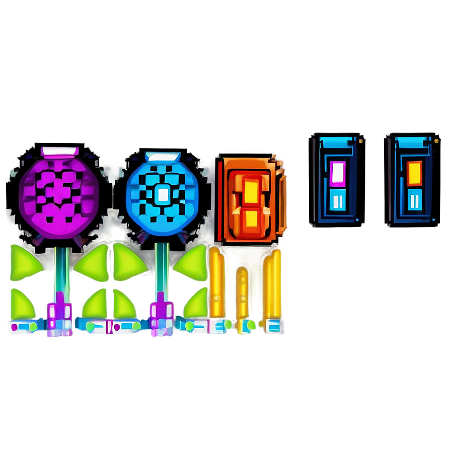 Retro 16 Bit Power-ups Png 06252024 PNG