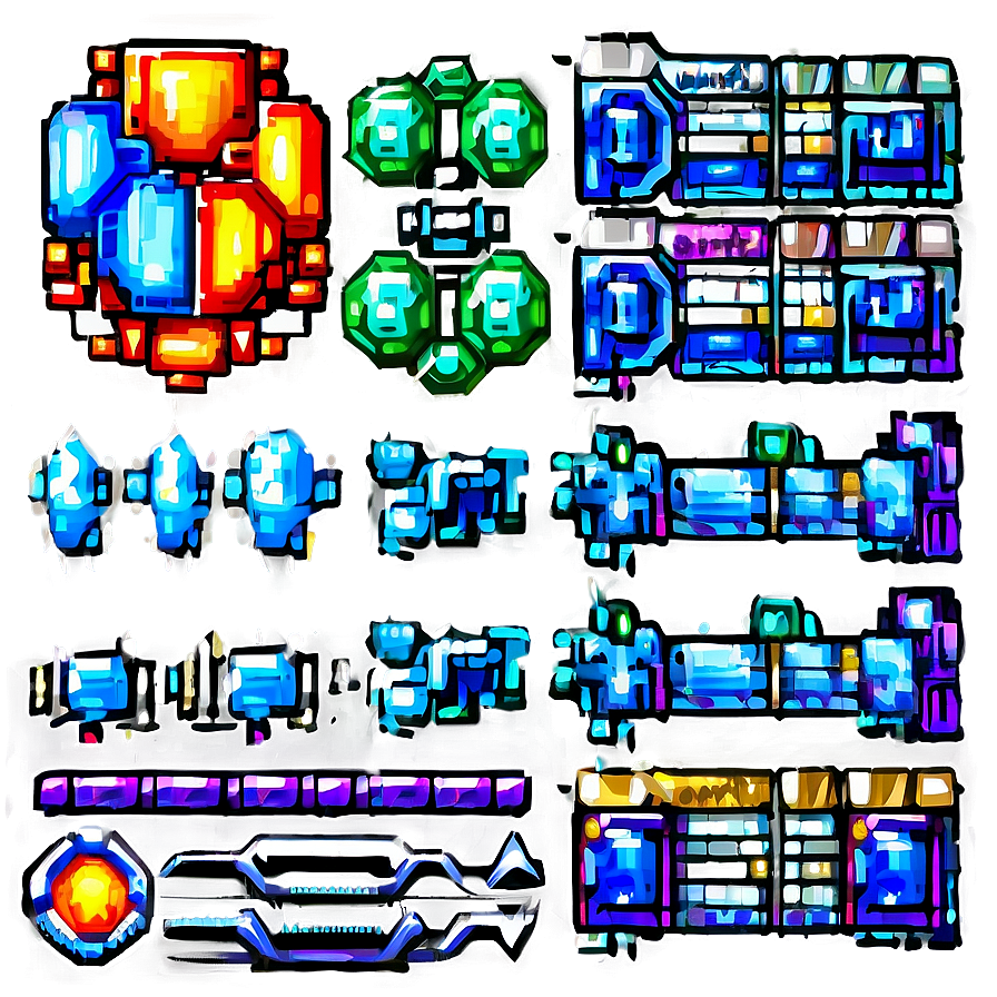 Retro 16 Bit Rpg Elements Png 75 PNG