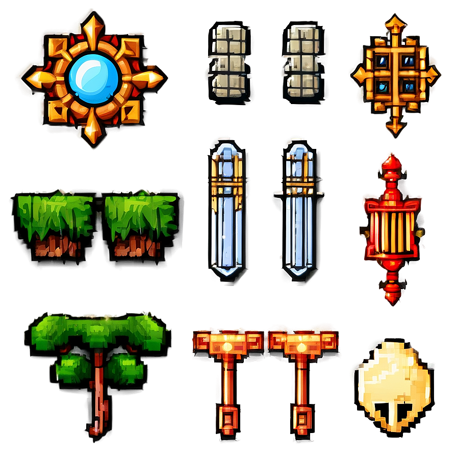 Retro 16 Bit Rpg Elements Png Wuw12 PNG