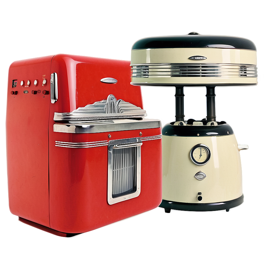 Retro 1950s Kitchen Appliances Png 06242024 PNG