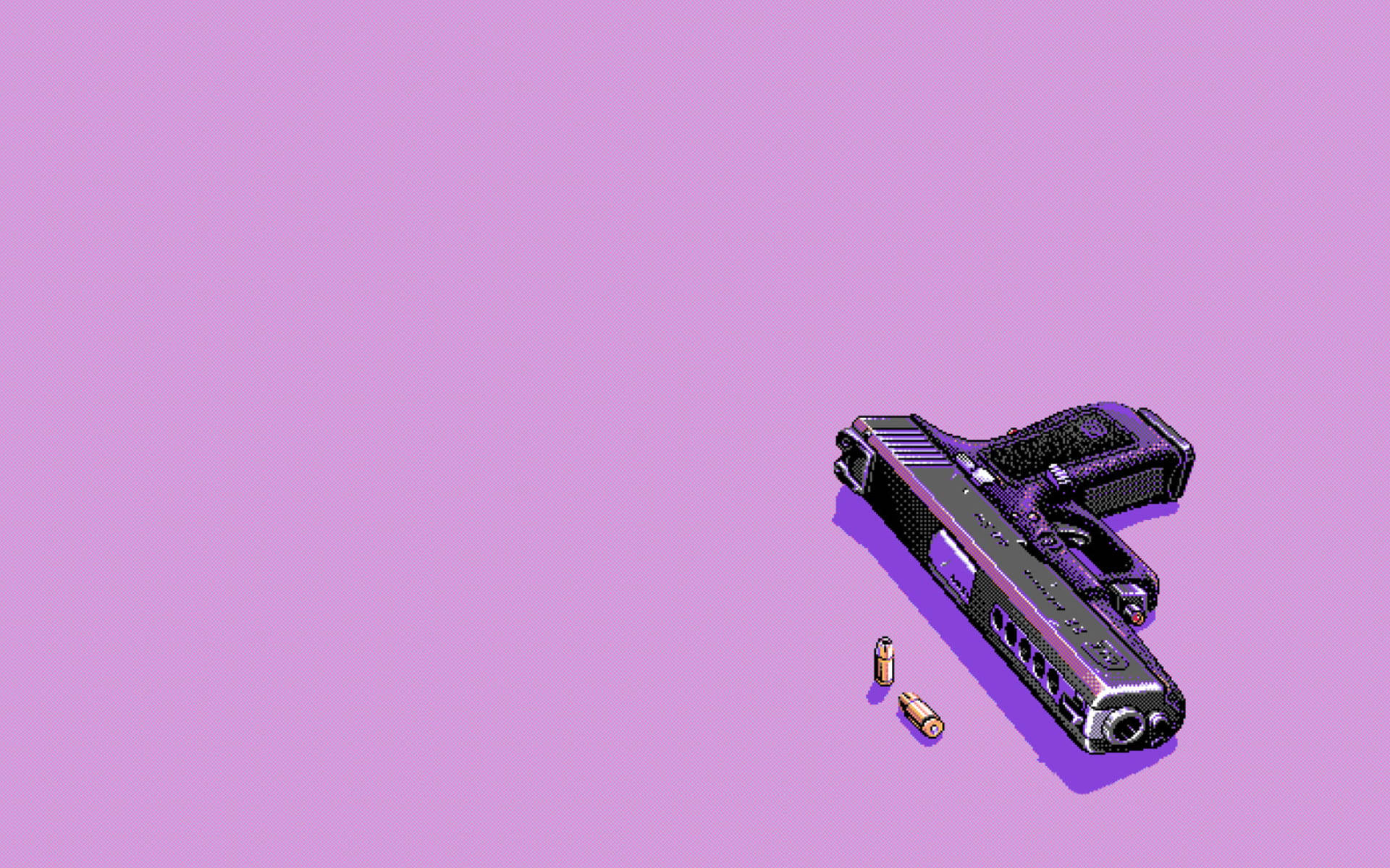 Retro 8-bit Glock Pistol