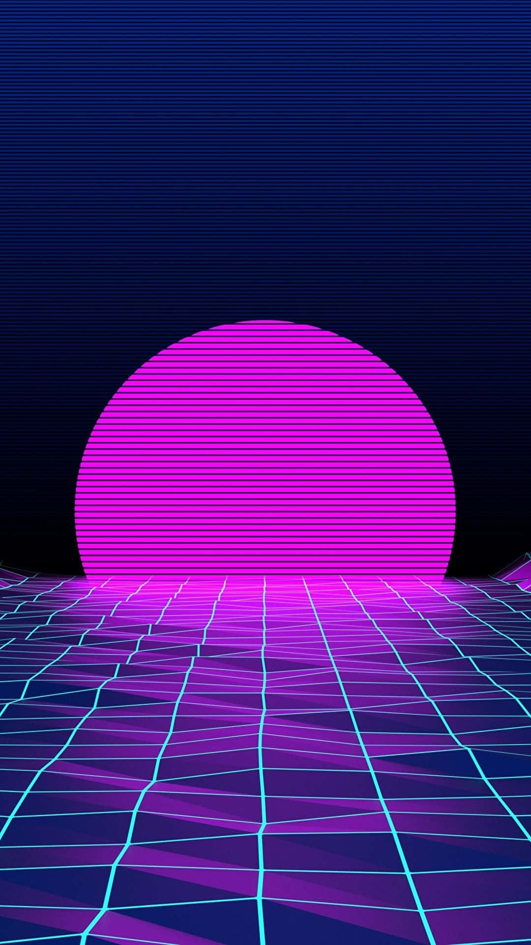 "Travel back in time to the age of neon colors, flashy clothes, and awesome music with an 80s Retro Aesthetic!" Wallpaper