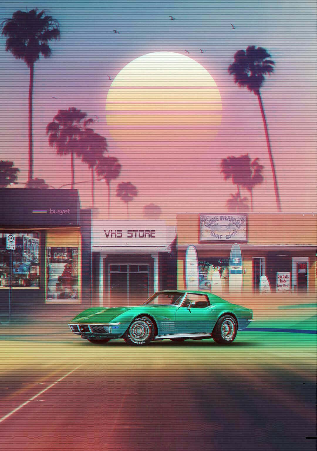 Has been my wallpaper for some time now love the 80s vibe it has   rphonewallpapers