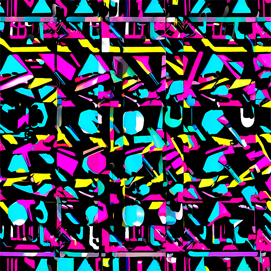 Retro 80s Patterns Png Sxf PNG