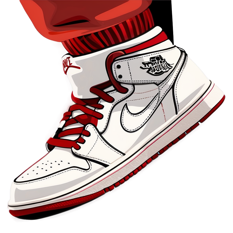 Retro Air Jordan 1 Illustration Png 2 PNG