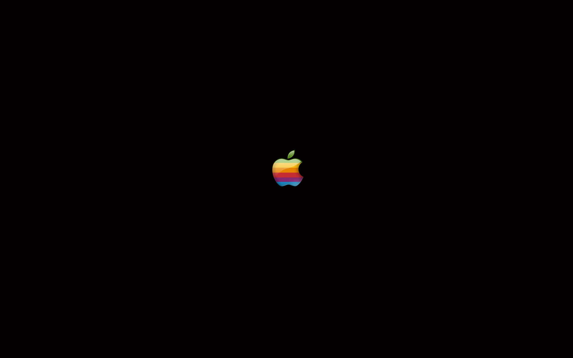 Retro Apple Logo Tapet - En smuk pink og blå kombination med selve det ikoniske Apple-logo Wallpaper