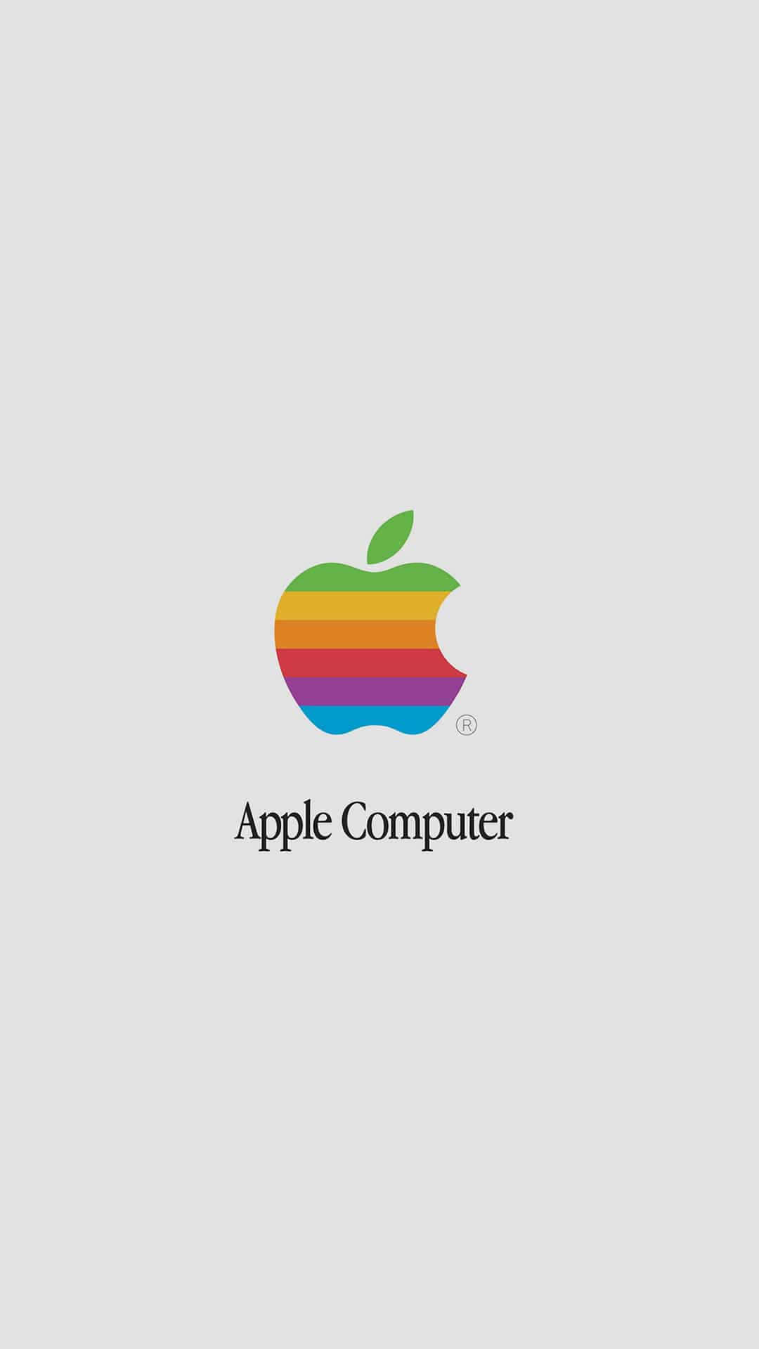 Et vintage Apple Logo fra et forbi tidsalder. Wallpaper