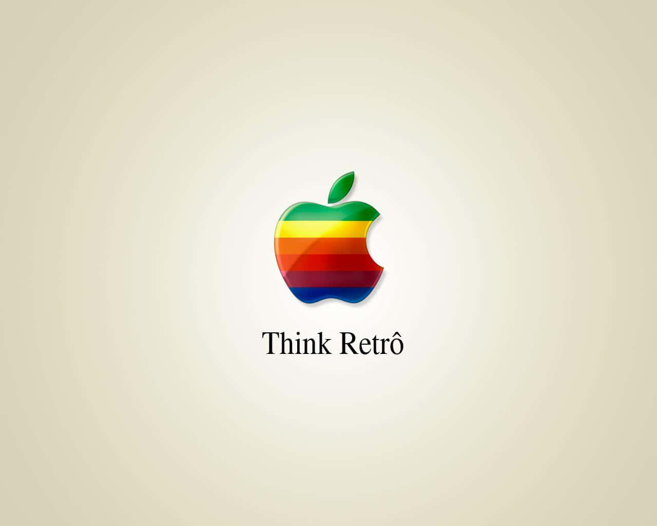 Papelde Parede Com O Logotipo Retro Da Apple. Papel de Parede