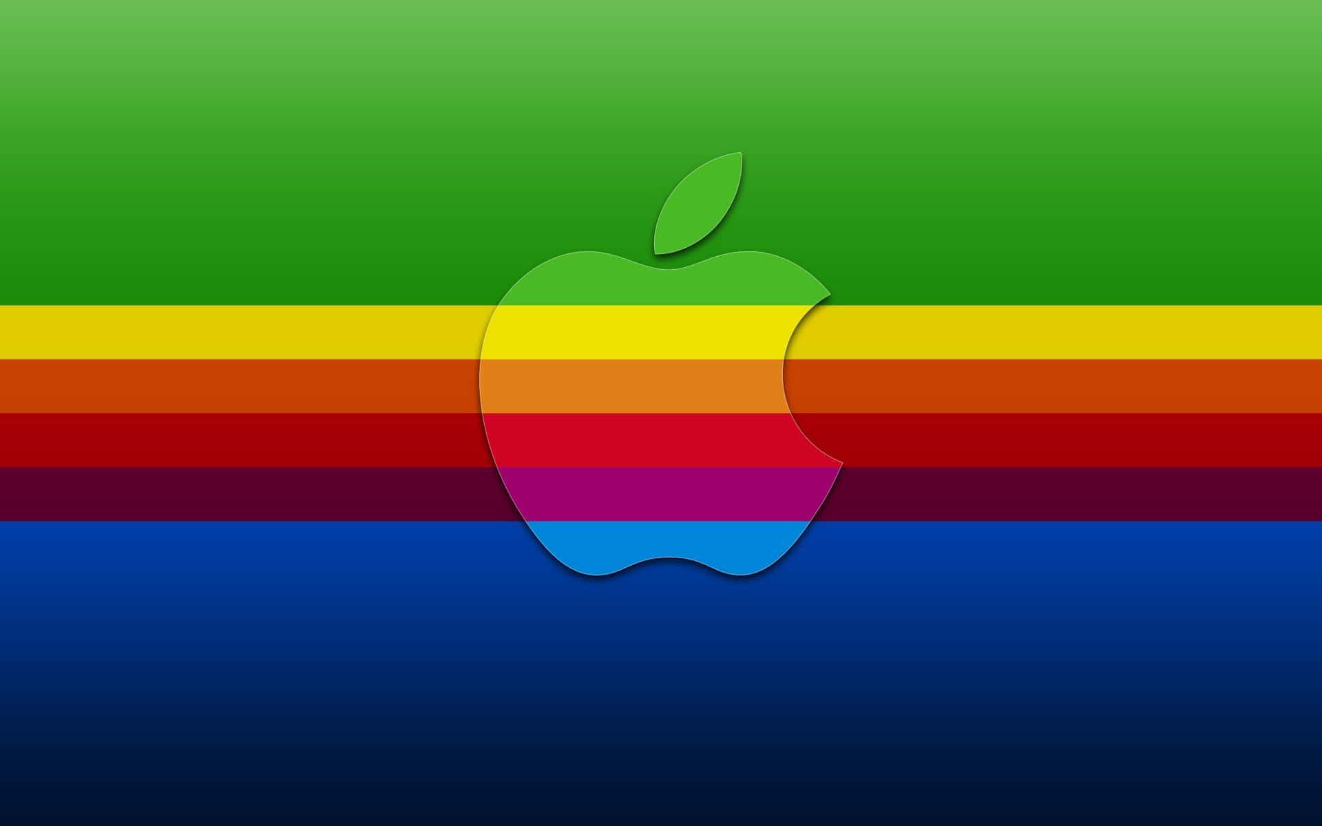 Gråttretro Apple-logotypen. Wallpaper