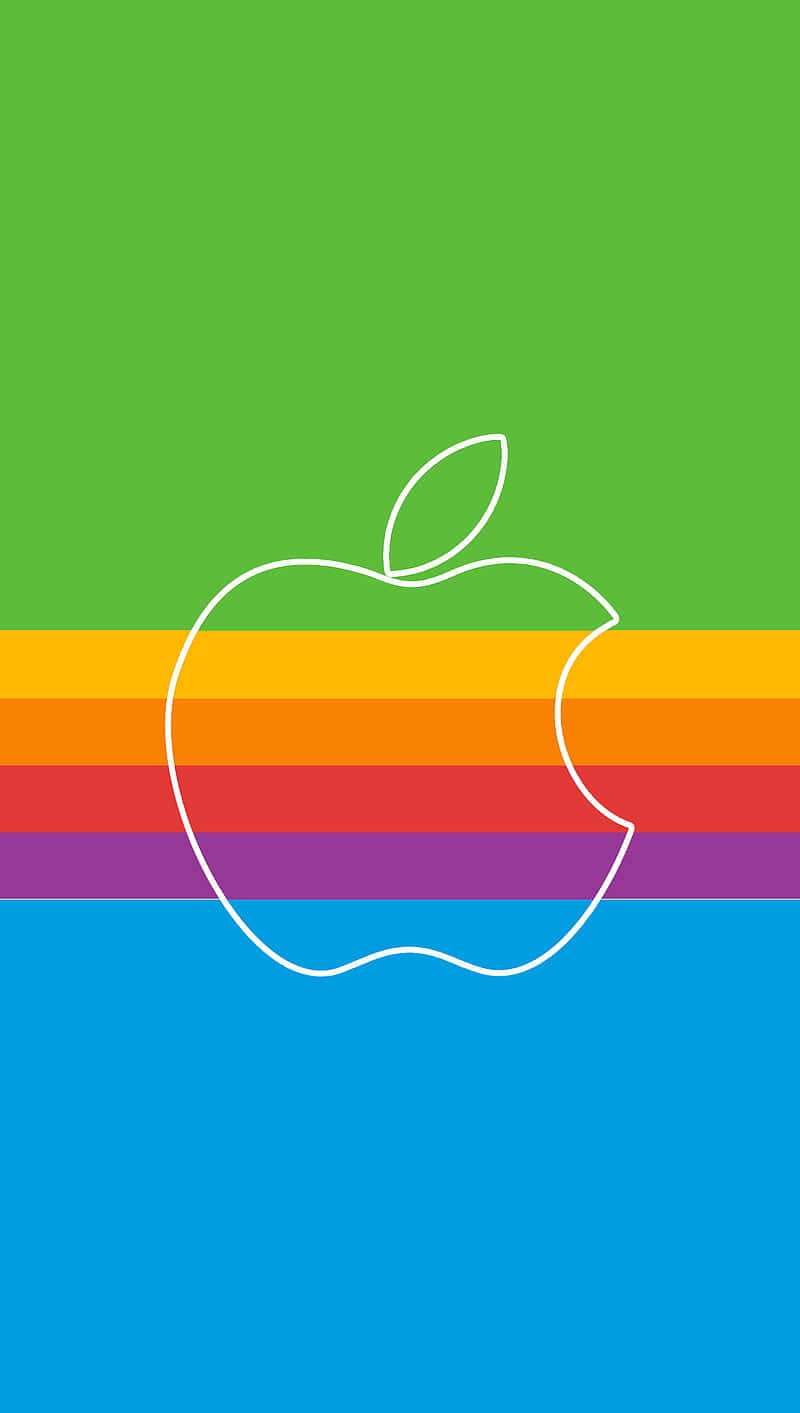Ikonisk Retro Apple Logo Wallpaper