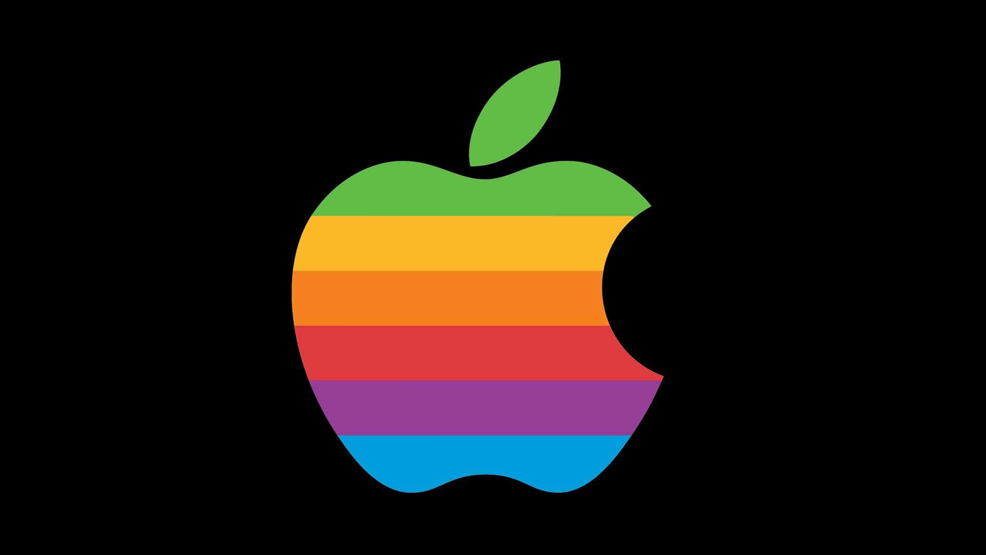 En nostaligisk kig på det klassiske Apple-logo. Wallpaper