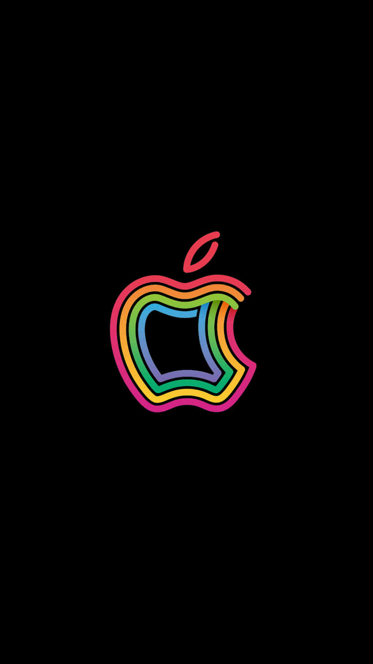 Classic Retro Apple Logo Wallpaper