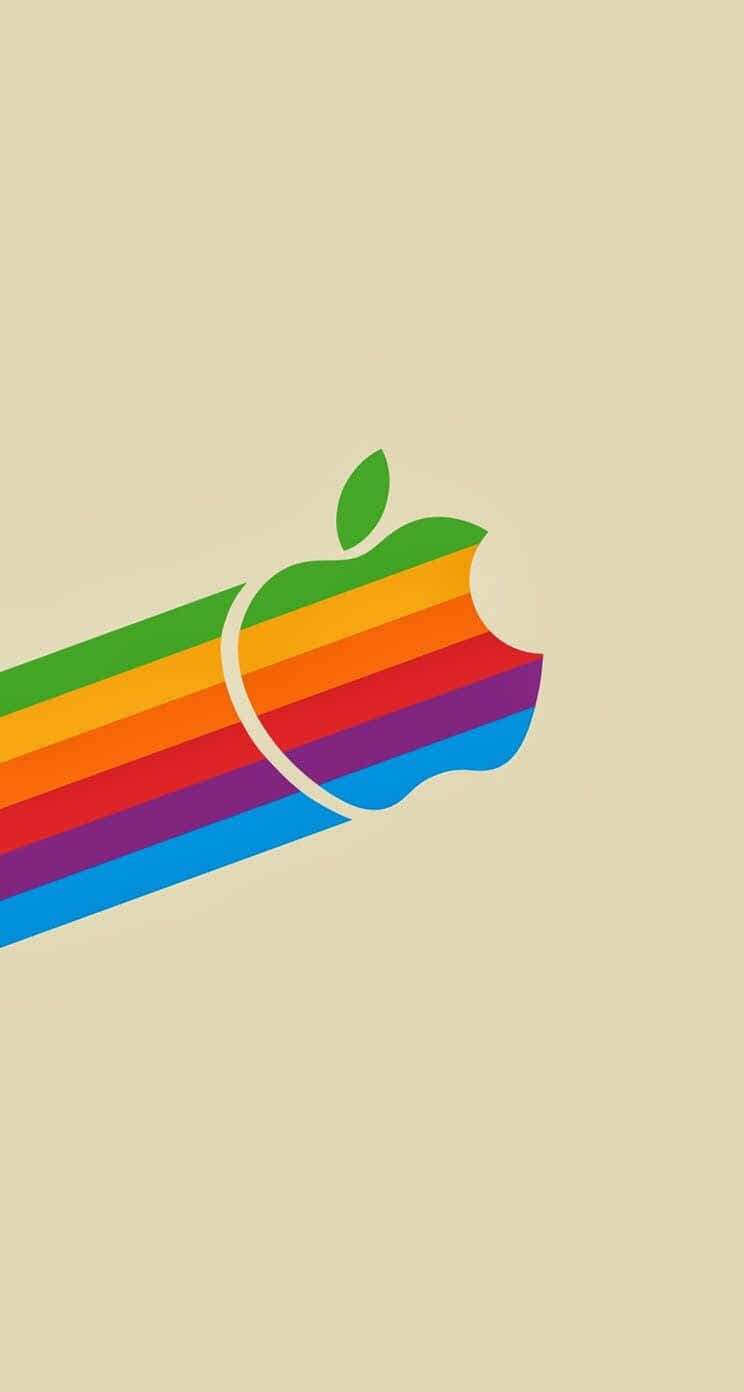 Denklassiska Apple-logotypen. Wallpaper