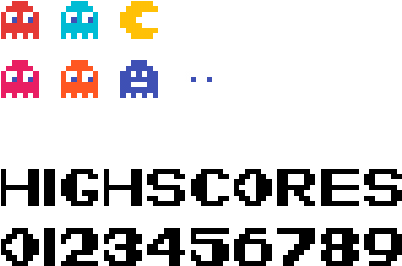 Retro Arcade Game Elements PNG