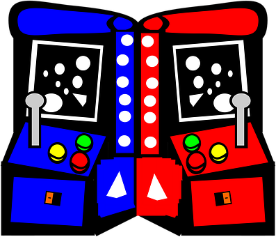 Retro Arcade Machine Vector PNG