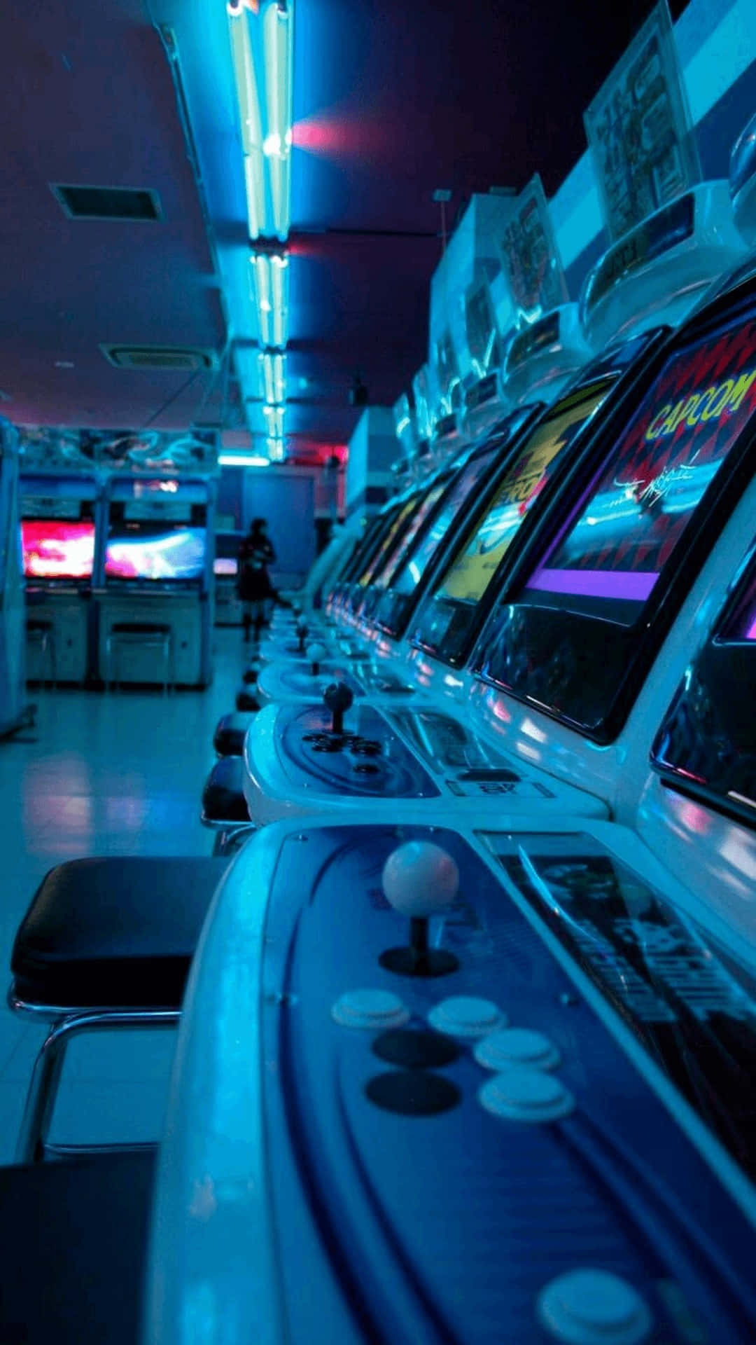 Retro Arcade Neon Glow Wallpaper
