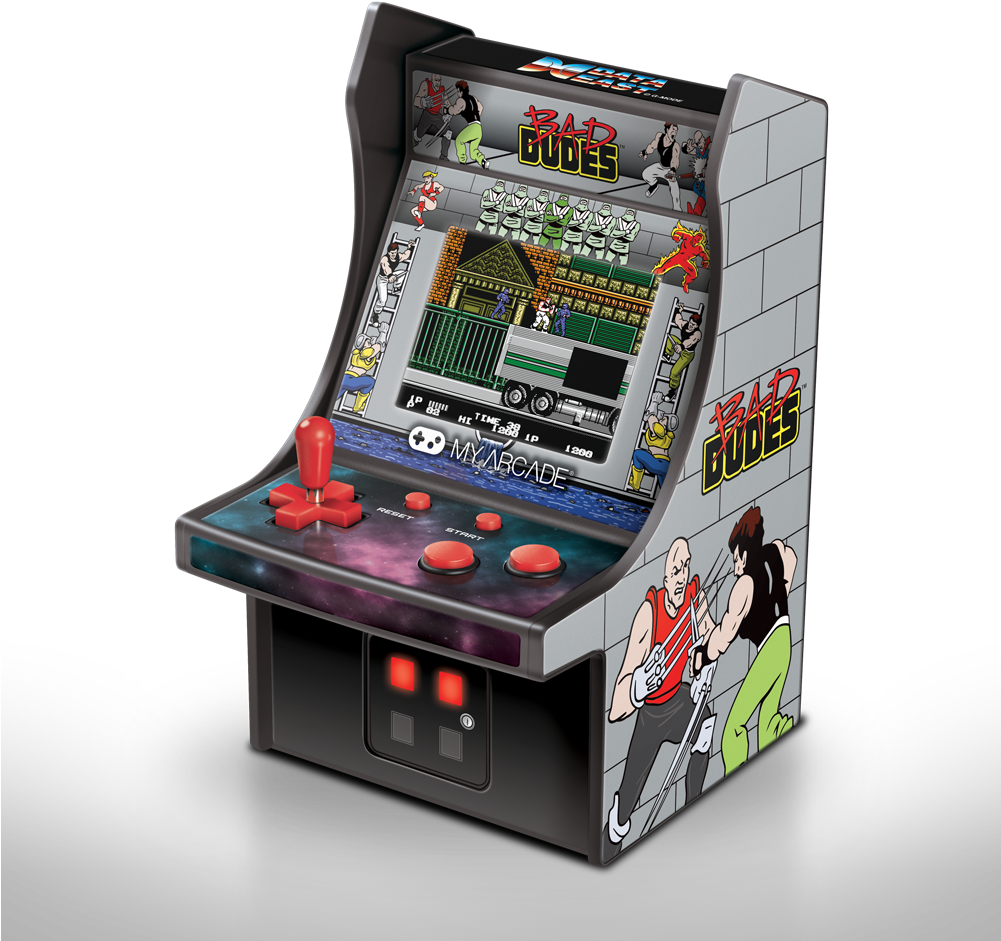 Retro Bad Dudes Arcade Machine PNG