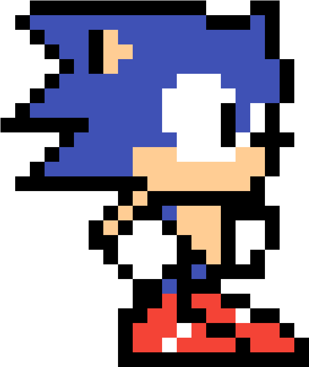 Retro Blue Character Pixel Art PNG