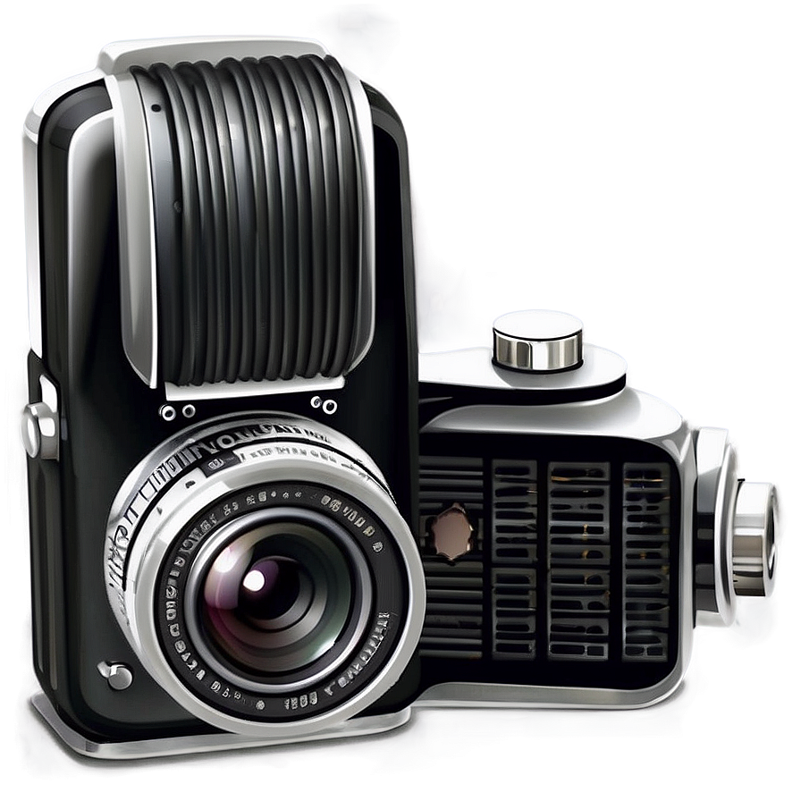 Retro Camera Vector Png 06262024 PNG