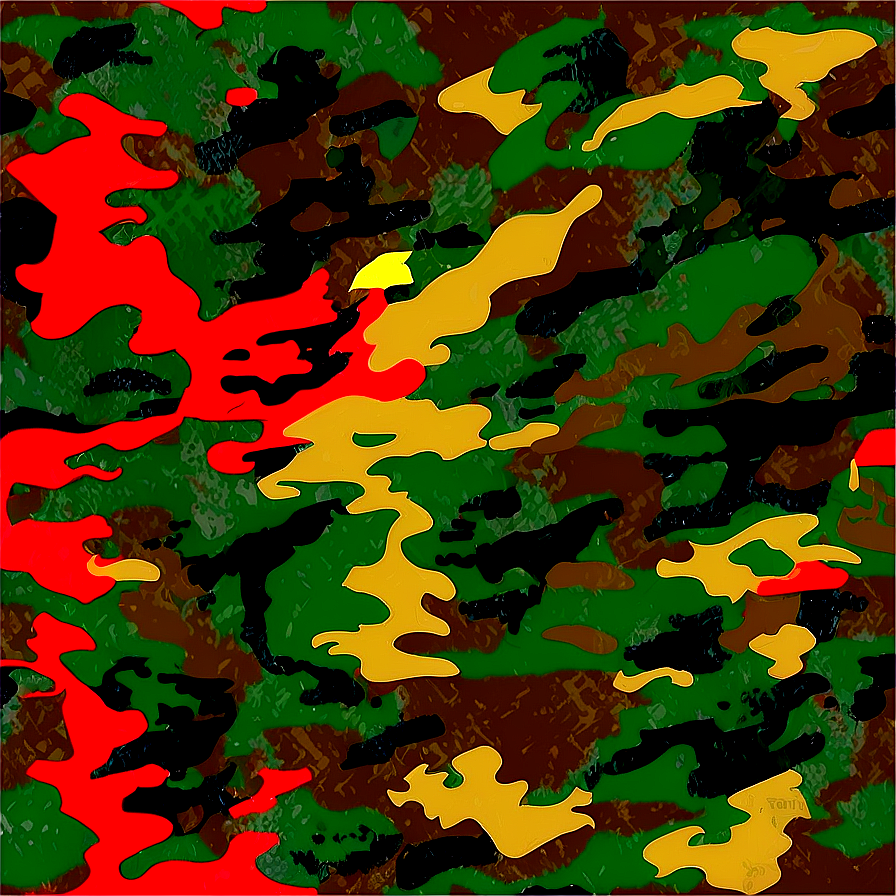 Retro Camouflage Print Png Lmd PNG