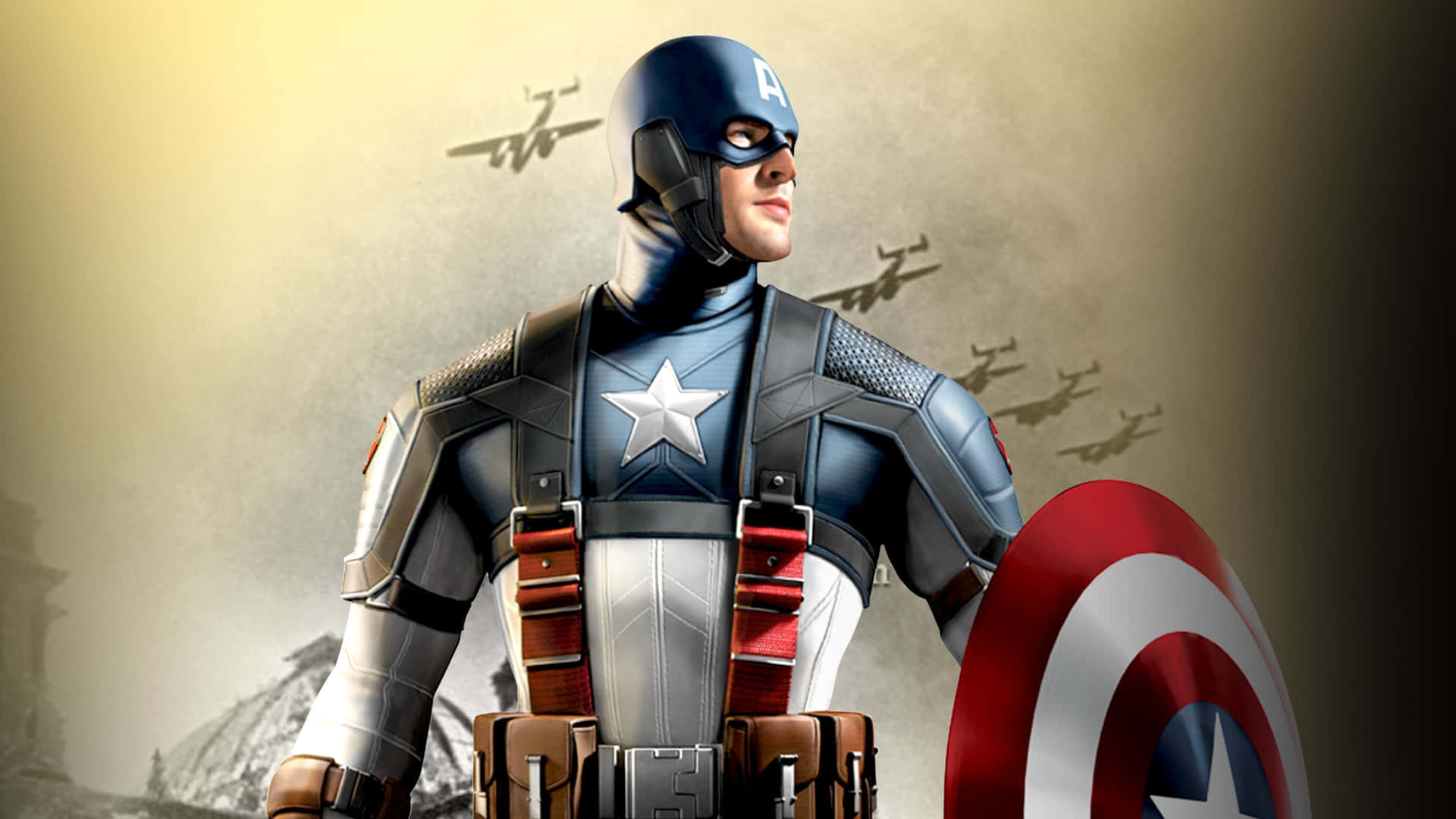 Captain America, the hero of the people. Wallpaper