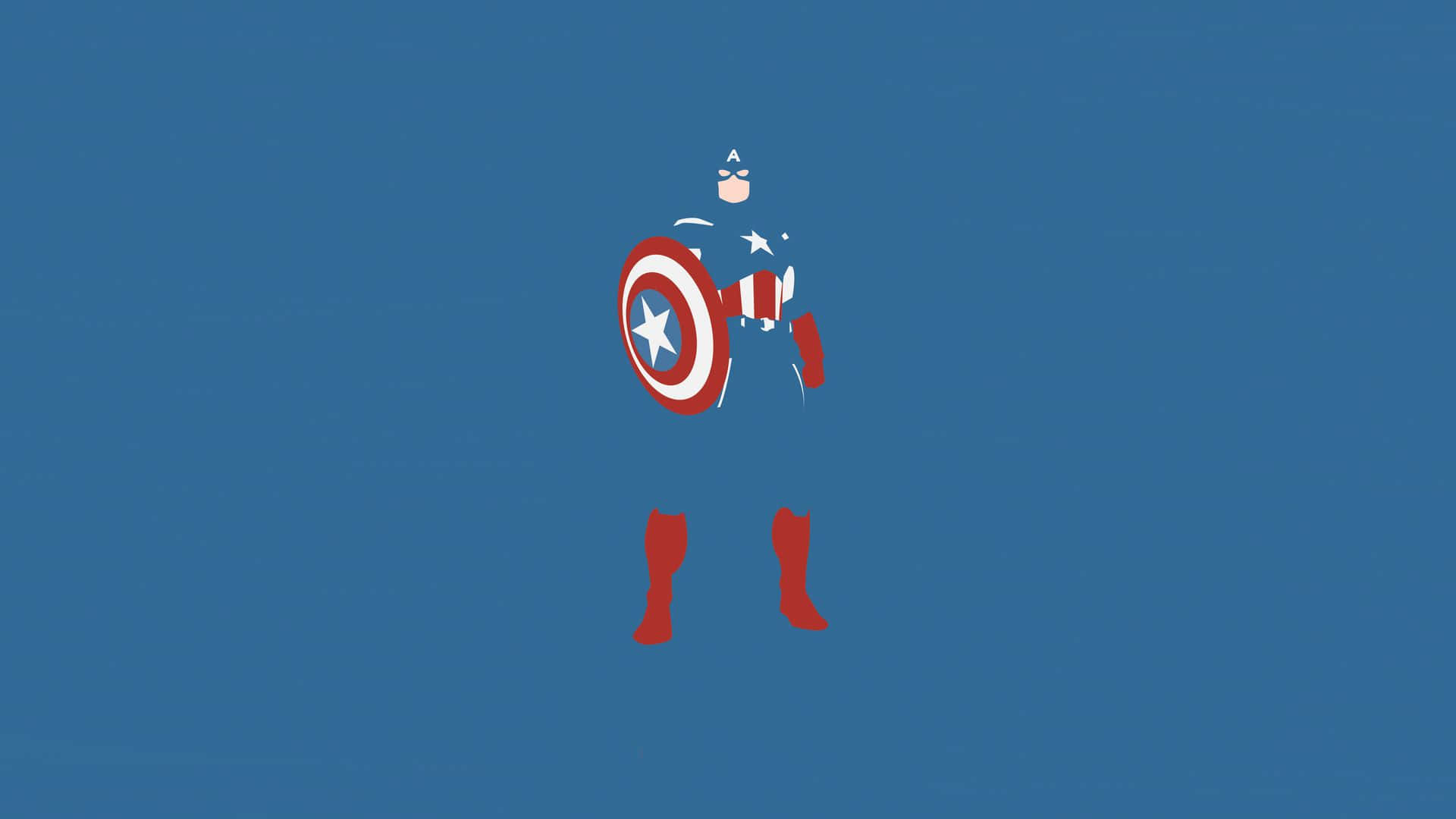 Retro Skölden Av Captain America Wallpaper