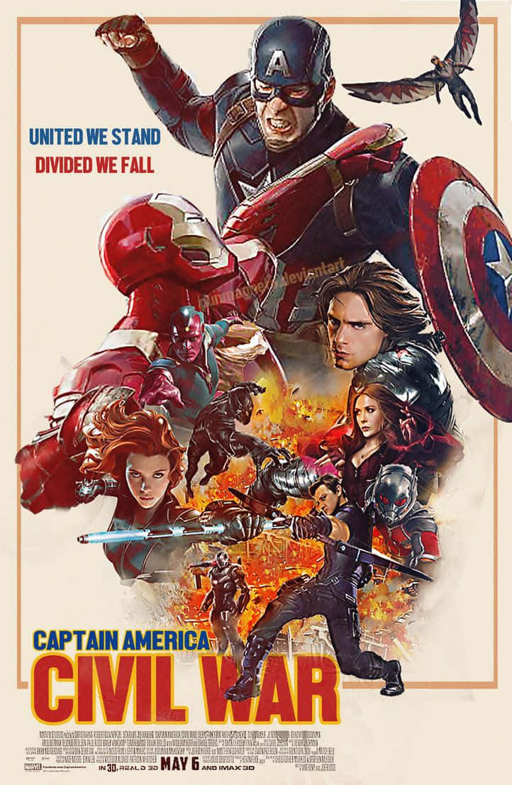 Retro Captain America in Action Wallpaper