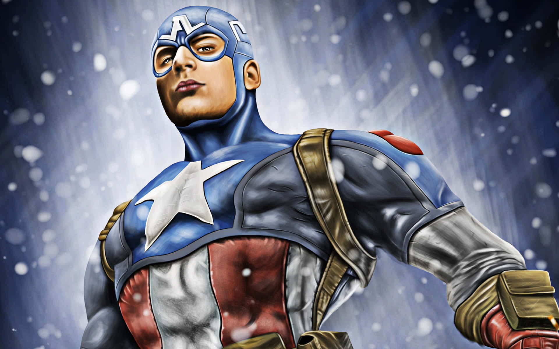 Retro Captain America stays true to his lifelong mission of protecting freedom Wallpaper