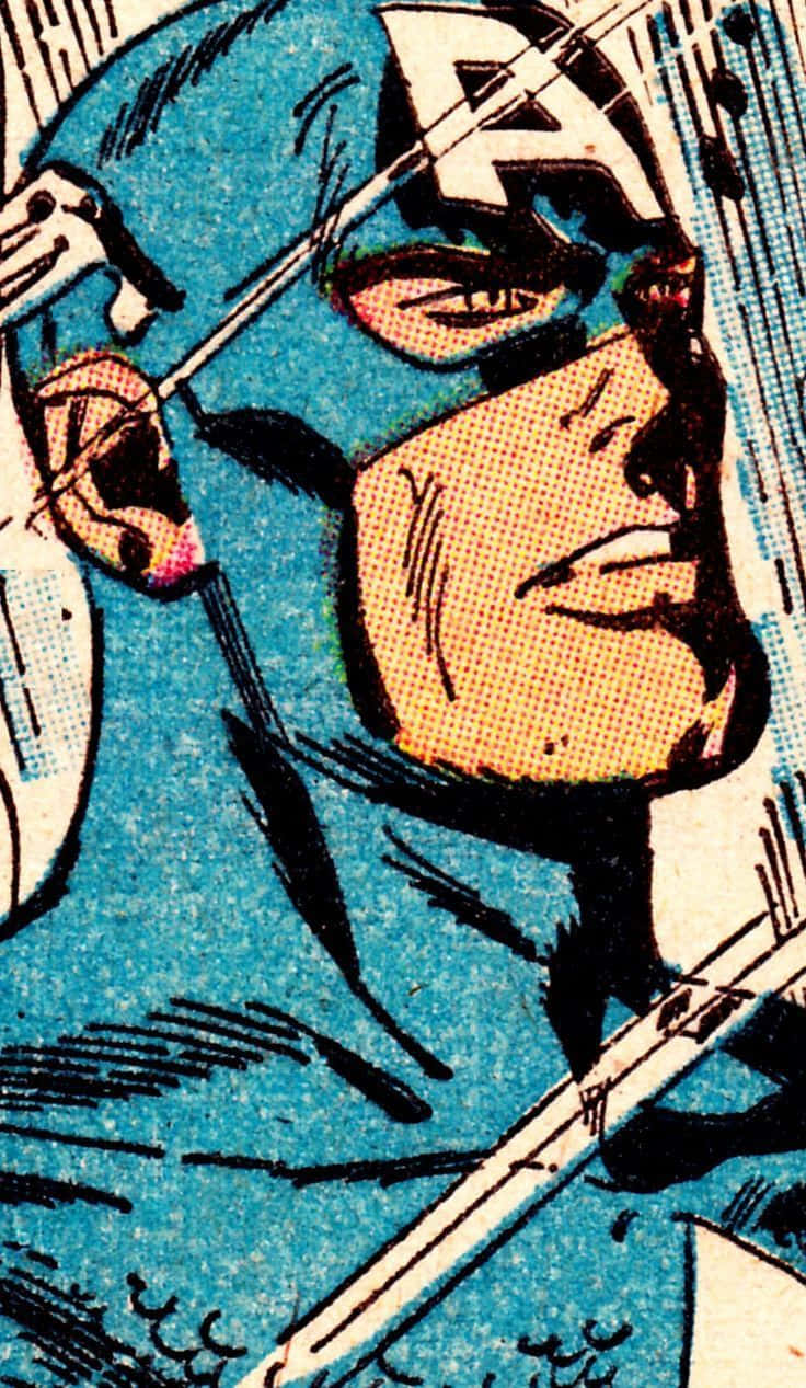 Retro Captain America in His Prime Wallpaper